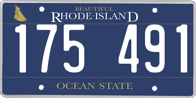 RI license plate 175491