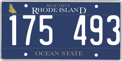 RI license plate 175493