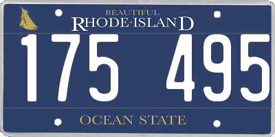RI license plate 175495