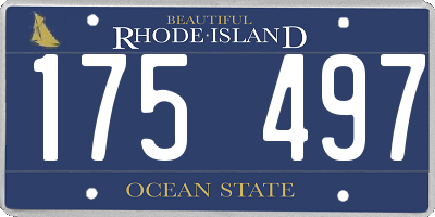 RI license plate 175497