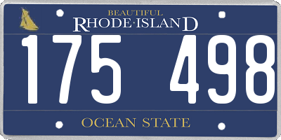 RI license plate 175498