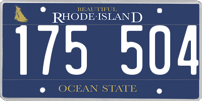 RI license plate 175504