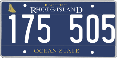 RI license plate 175505