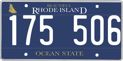 RI license plate 175506