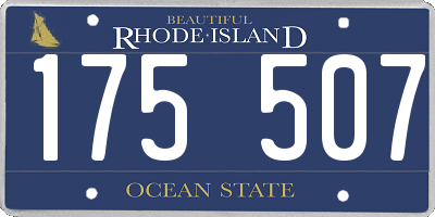 RI license plate 175507