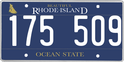 RI license plate 175509