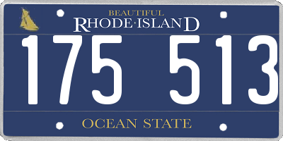 RI license plate 175513