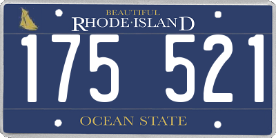 RI license plate 175521