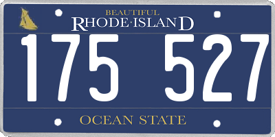 RI license plate 175527