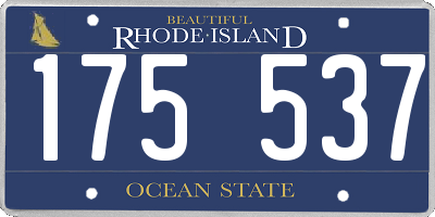 RI license plate 175537