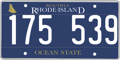 RI license plate 175539