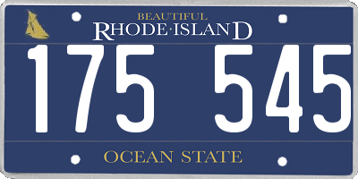 RI license plate 175545