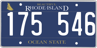 RI license plate 175546