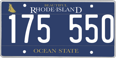 RI license plate 175550