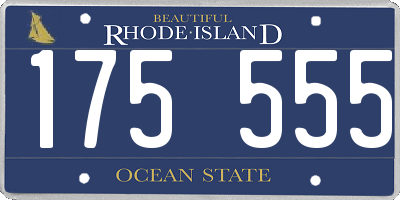 RI license plate 175555