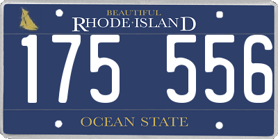 RI license plate 175556