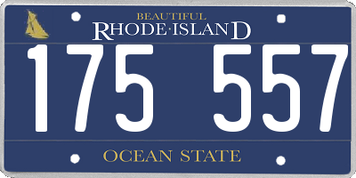 RI license plate 175557