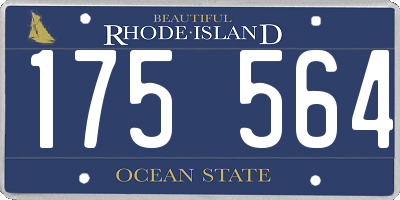 RI license plate 175564