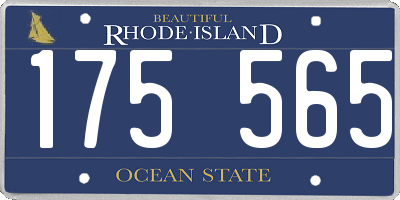 RI license plate 175565