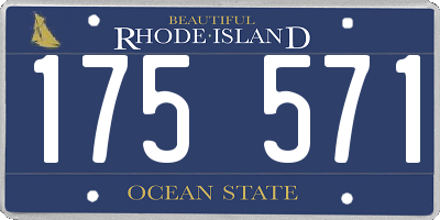RI license plate 175571
