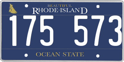 RI license plate 175573