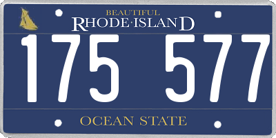 RI license plate 175577