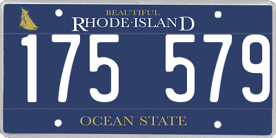 RI license plate 175579