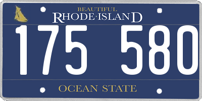 RI license plate 175580