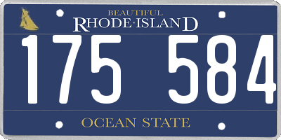RI license plate 175584
