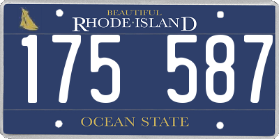 RI license plate 175587