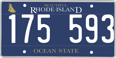 RI license plate 175593