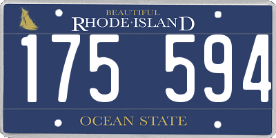RI license plate 175594