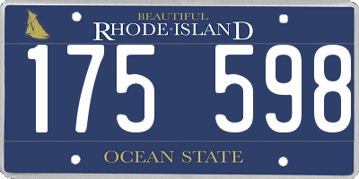 RI license plate 175598