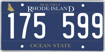 RI license plate 175599