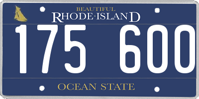 RI license plate 175600