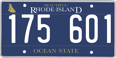 RI license plate 175601