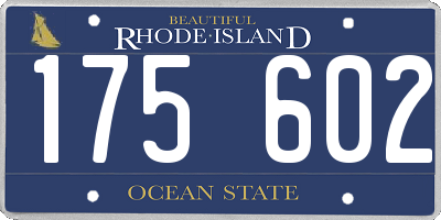 RI license plate 175602
