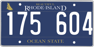 RI license plate 175604