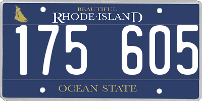 RI license plate 175605