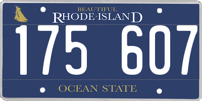 RI license plate 175607