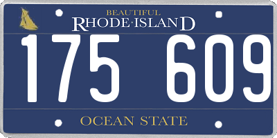 RI license plate 175609