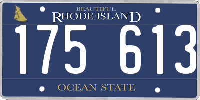 RI license plate 175613