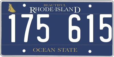 RI license plate 175615