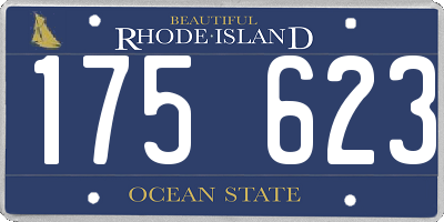 RI license plate 175623