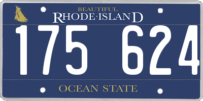 RI license plate 175624