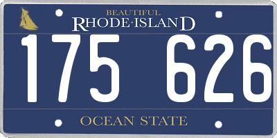 RI license plate 175626