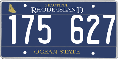 RI license plate 175627