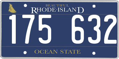 RI license plate 175632