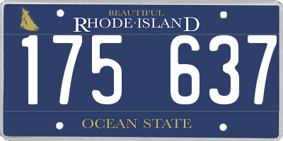 RI license plate 175637
