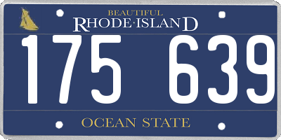 RI license plate 175639